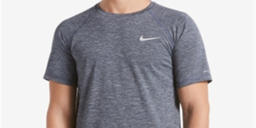 Camiseta Nike Hydroguard Moisture Wicking Heather Masculina Cinza Tamanho XXX-G