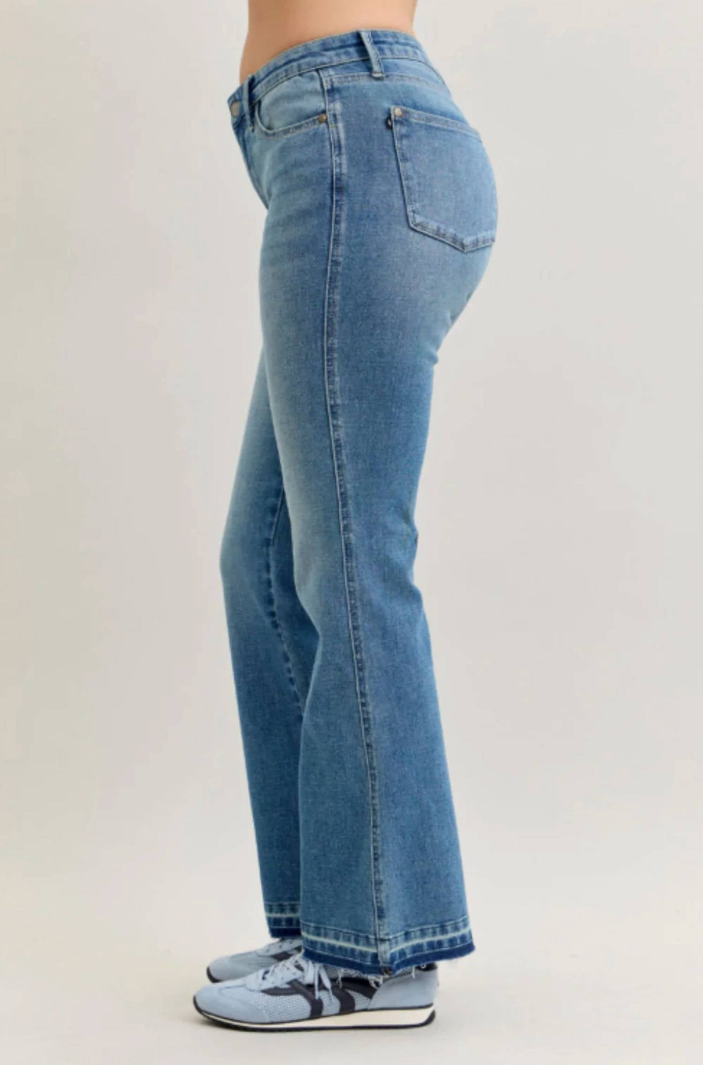 Judy Blue - Mid Rise Slim Bootcut Tummy Control Release Hem Jeans