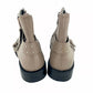 Topshop - Paige Nude Leather Studded Buckle Straps Ankle Boots