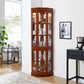 Corner Curio Cabinet With 5 Shelves And Lighting System