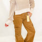 Risen - High Rise Wide Cargo Pocket Jeans
