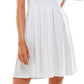 Vestido polo Planet Gold Junior em malha canelada, ajuste e flare, branco, tamanho grande