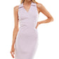 Vestido justo com gola canelada Planet Gold Junior, roxo, tamanho extragrande