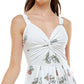 Vestido Planet Gold Junior com estampa floral e ajuste evasê, branco, tamanho pequeno
