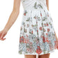 Vestido Planet Gold Junior com estampa floral e ajuste evasê, branco, tamanho pequeno
