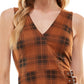 Vestido Planet Gold Juniors com fivela lateral e envoltório falso, marrom, tamanho pequeno