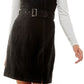 Conjunto de suéter e vestido com cinto Planet Gold Junior, preto, tamanho grande