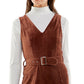 Conjunto de suéter e vestido com cinto Planet Gold Junior, marrom, tamanho médio