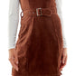 Conjunto de suéter e vestido com cinto Planet Gold Junior, marrom, tamanho médio