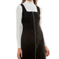 Conjunto de blusa e vestido Planet Gold Junior com gola falsa, preto, tamanho extragrande