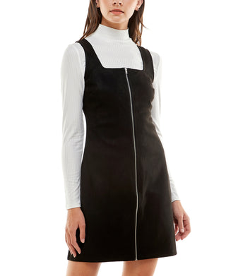 Conjunto de blusa e vestido Planet Gold Junior com gola falsa, preto, tamanho extragrande