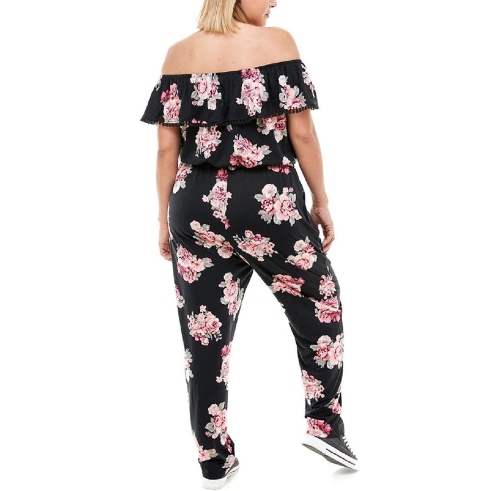 Macacão feminino Planet Gold ombro a ombro preto tamanho 3X
