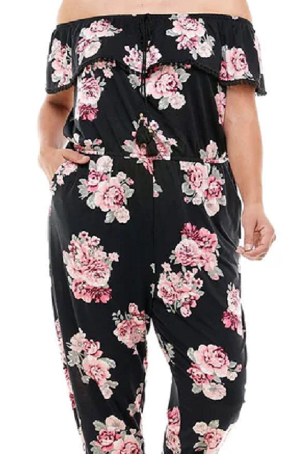 Macacão feminino Planet Gold ombro a ombro preto tamanho 3X