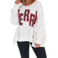 Bibi - Christmas Plaid Merry Waffle Knit Pullover Sweater