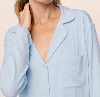 Eberjey - Conjunto de pijama longo canelado Gisele feminino