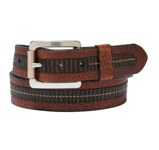 Lejon Leather Goods - Cinto masculino vintage de couro de bisão Loretto, fabricado nos EUA