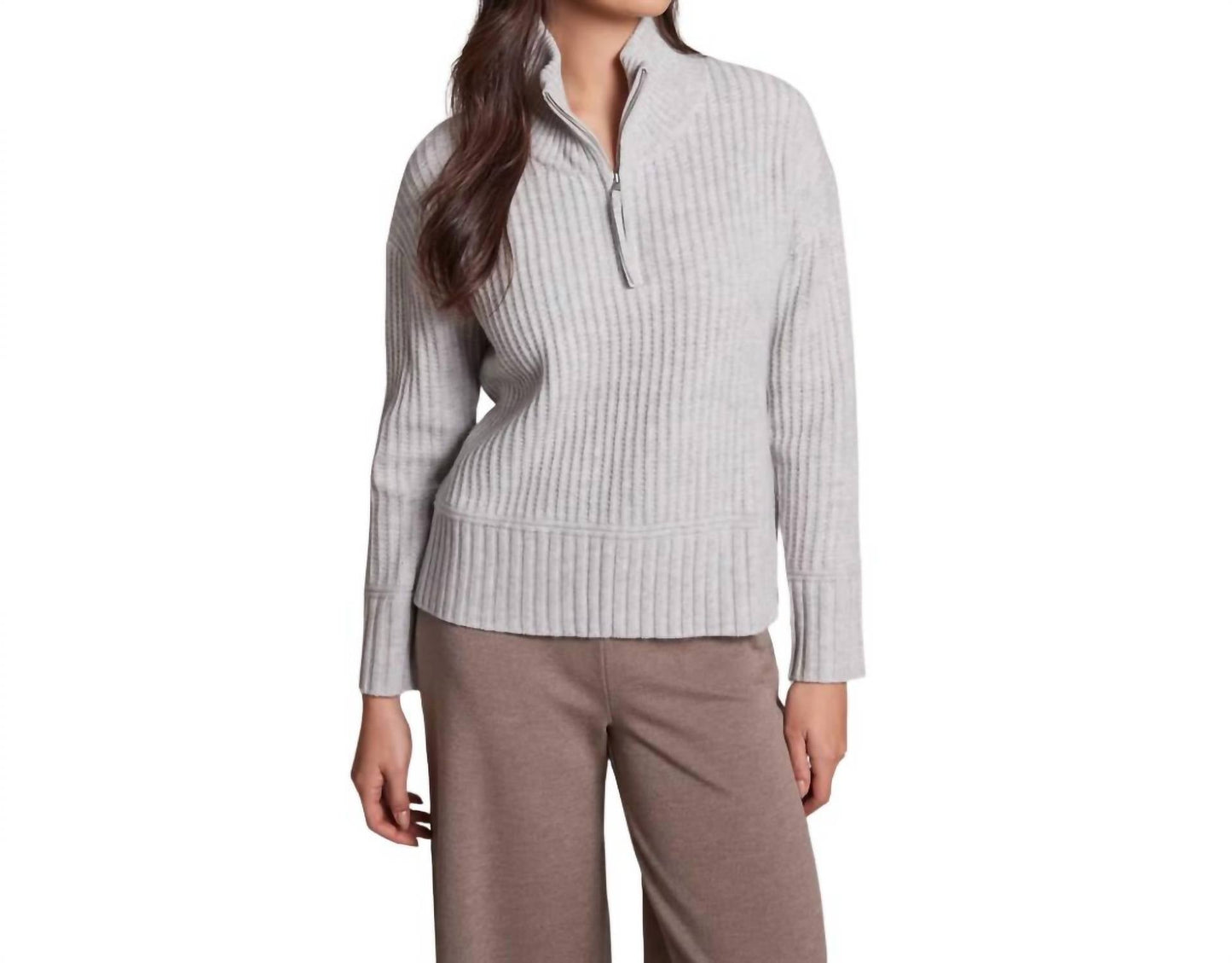Alashan Cashmere - Morgan Textured Half Zip Pullover