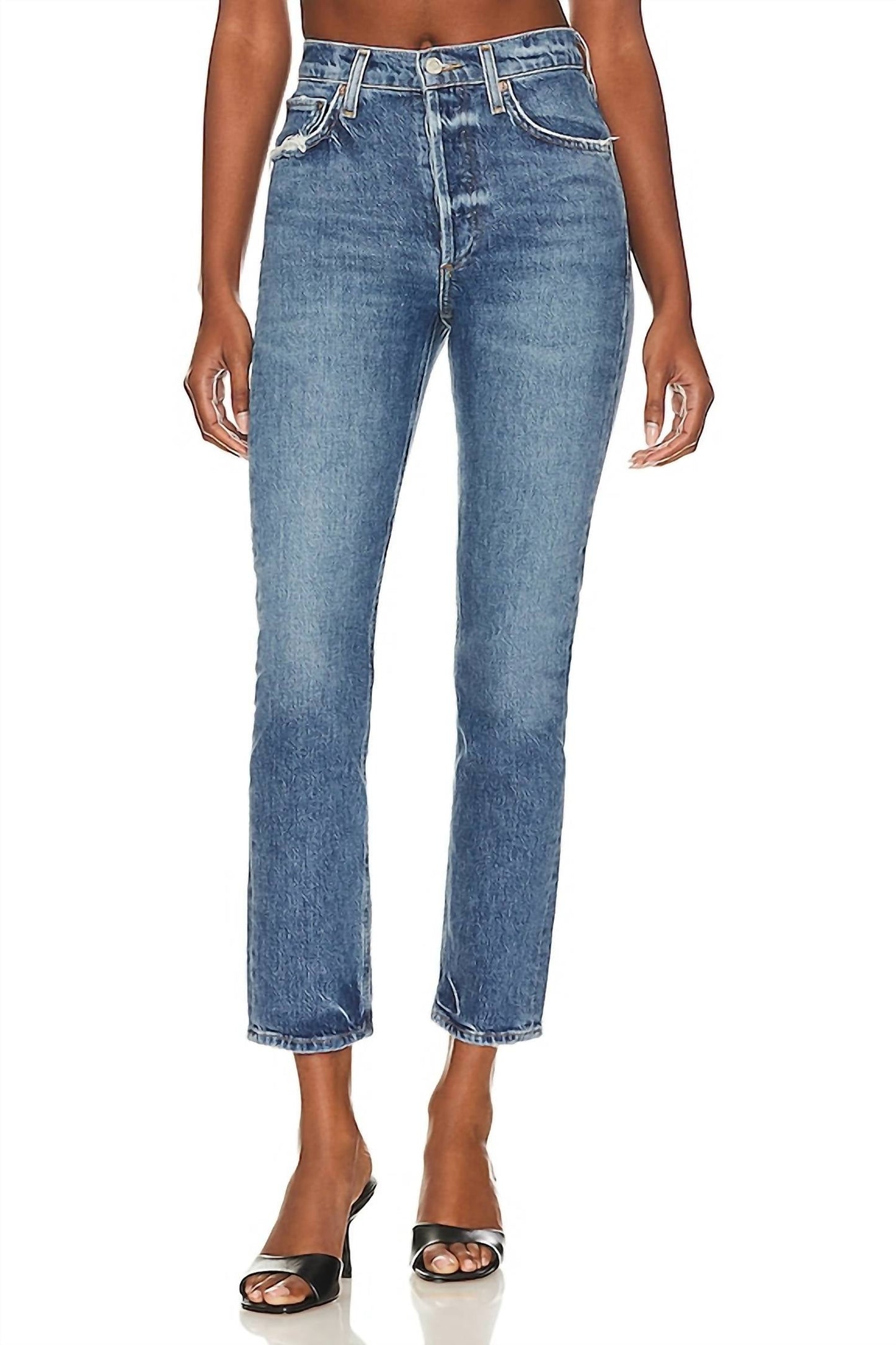 Agolde - Riley Long High-waisted Straight Leg Jeans