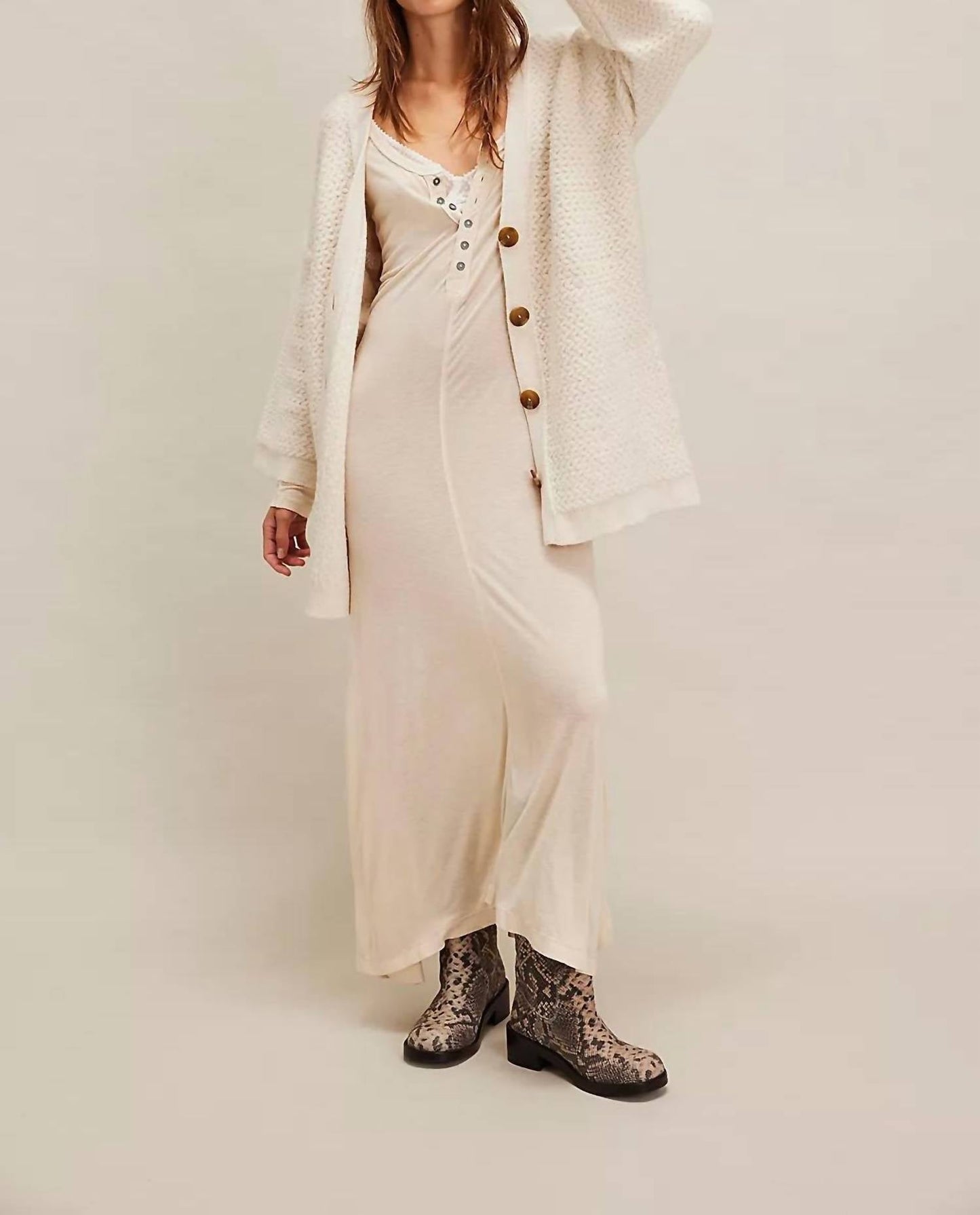 Free People - Herringbone Stitch Kimono Sweater