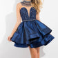 Rachel Allan - Taffeta Lace Cocktail Dress