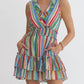 Entro - Fiesta Stripe Sleeveless Ruffle Dress