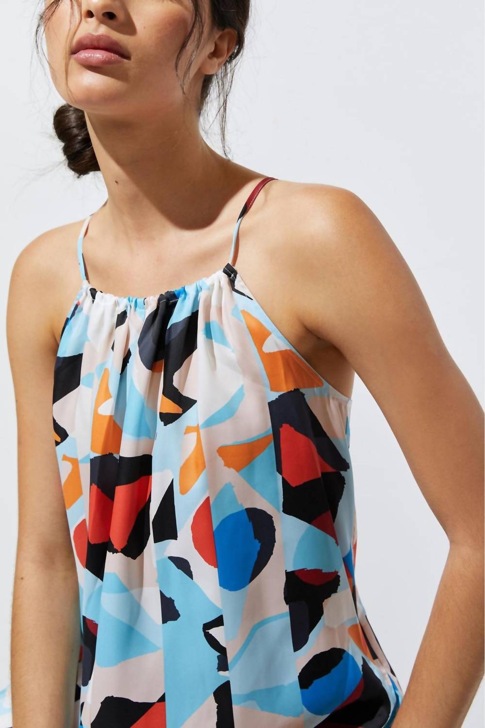 By Anthropologie - Silky Sleeveless Printed Jumpsuit