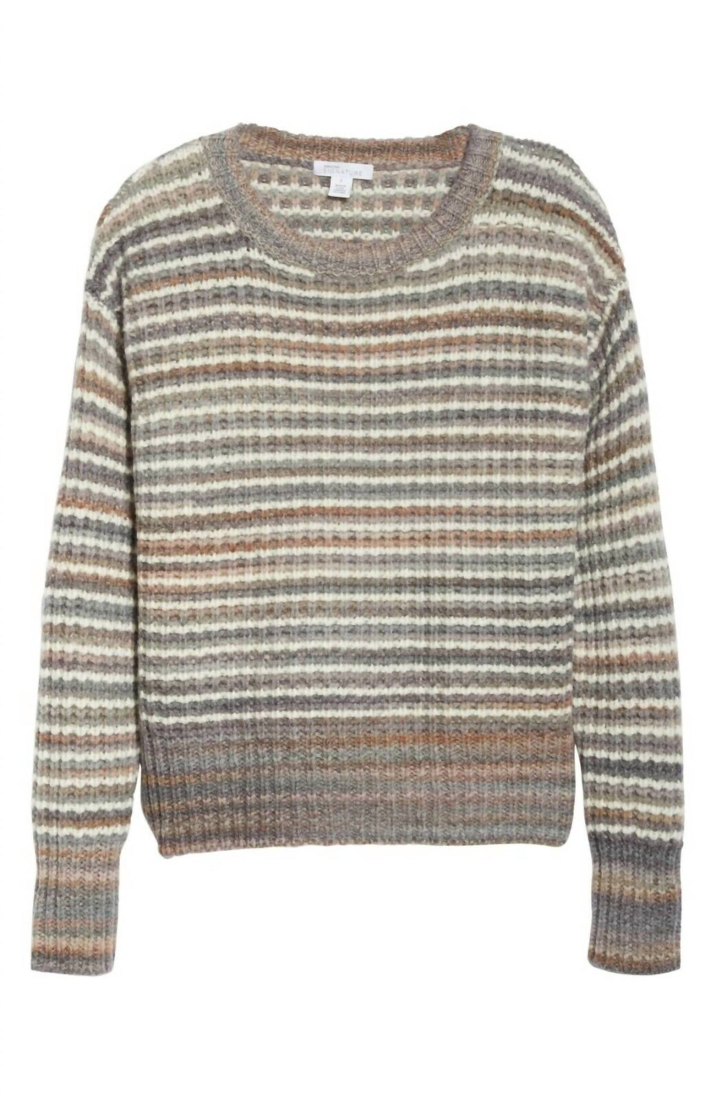 Nordstrom - Signature Wool Mohair Crew Neck Stripe Sweater