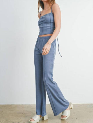 Buttermelon - Tie It Up Ribbed Bottom Set