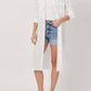 Mystree - Textured Gauze Long Shirt Dress