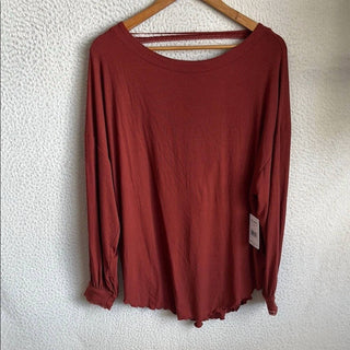 Free People - Blusa grande Shimmy Shake com costas abertas