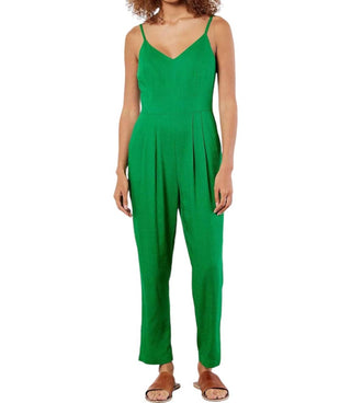 Apricot - Linen Mix Pleat Detail Cami Jumpsuit