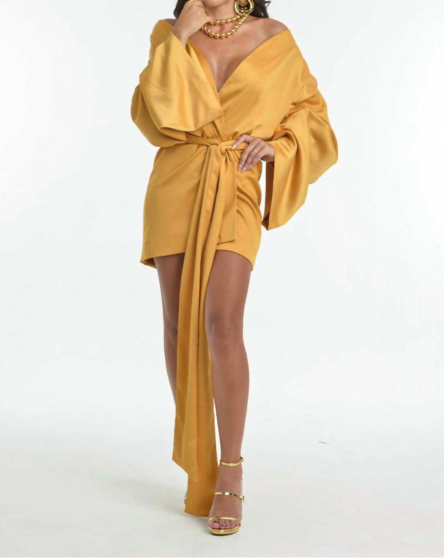 Steffany Milano - Golden Empress Wrap Dress