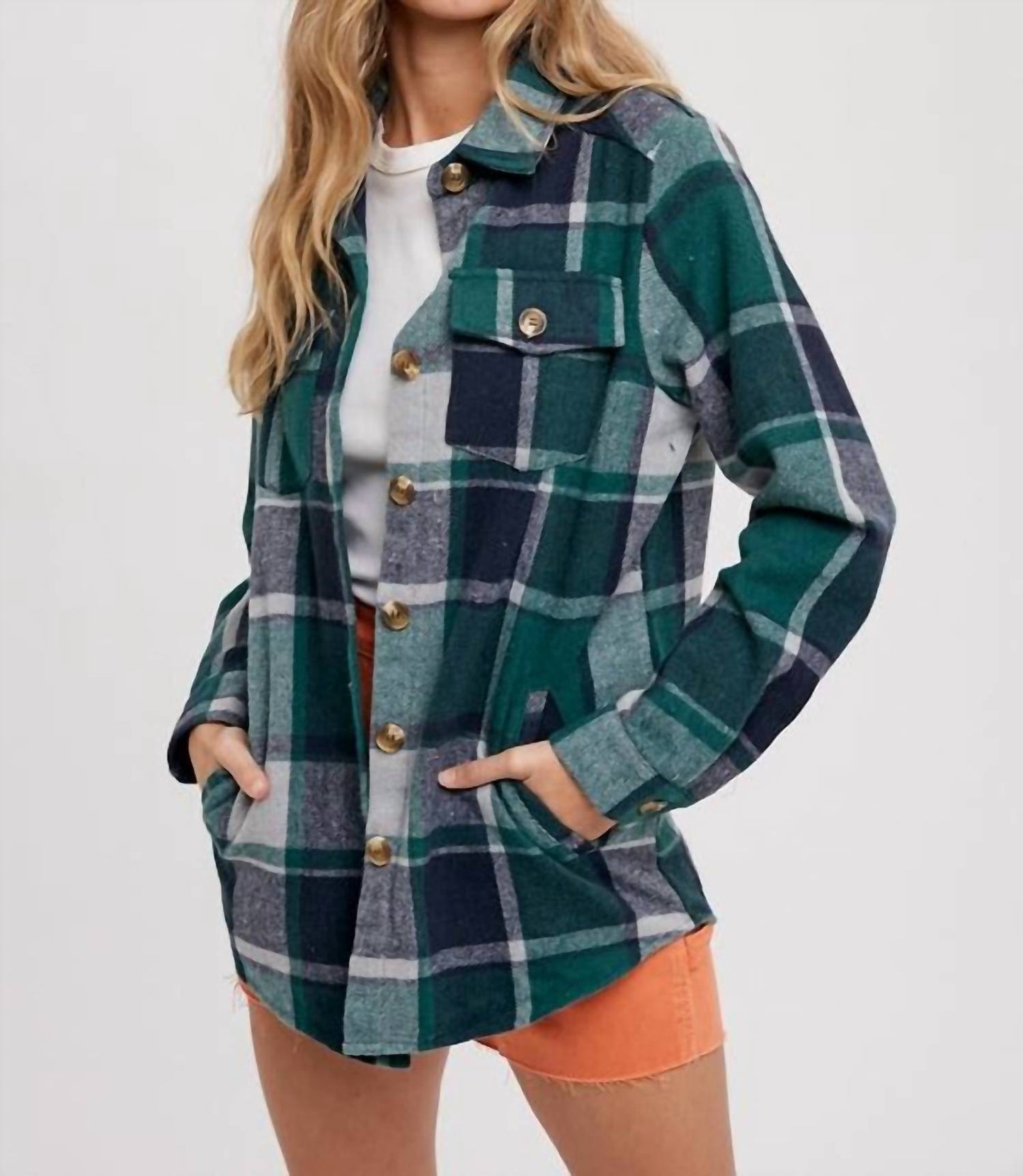 Bluivy - Flannel Plaid Shacket