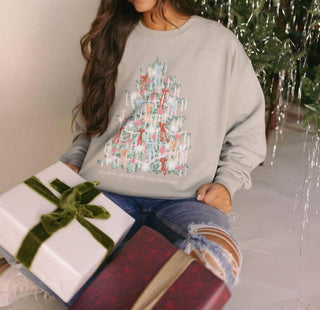 Chaudoin Creations - Ginger Christmas Tinsel Tree Sweatshirt