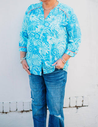 Fdj - Top Floral Bicolor