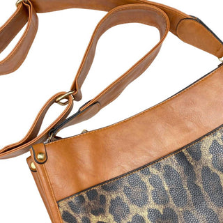 Bougie Bee - Women's Leopard Front Cross Body Shoulder Bag