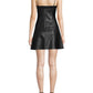 Susana Monaco - Faux Leather Fit Flare Mini Dress