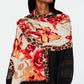 INC International Concepts Pashmina Feminina Leopardo Floral Vermelha Tamanho Regular