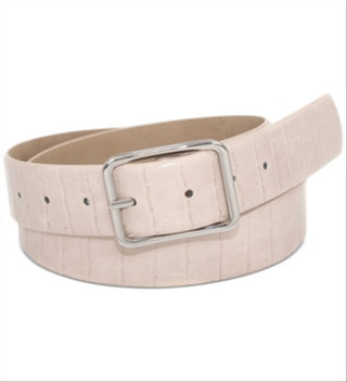 Cinto feminino com painel em relevo de crocodilo INC International Concepts, bege, tamanho grande