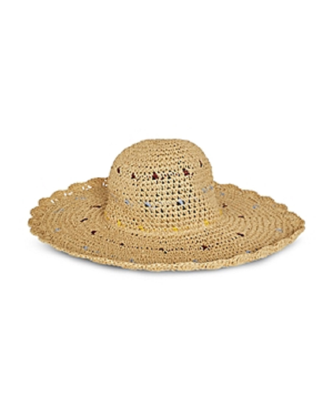 Chapéu de sol feminino BCBGMAXAZRIA com borda recortada, marrom, tamanho regular