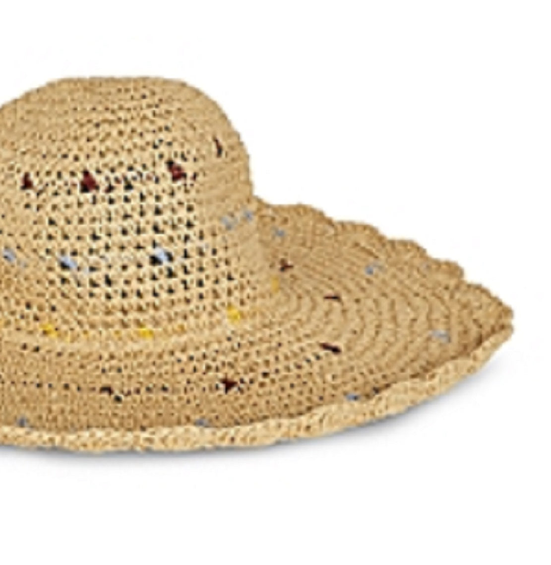 Chapéu de sol feminino BCBGMAXAZRIA com borda recortada, marrom, tamanho regular