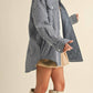 Klesis - Striped Padded Oversized Shacket