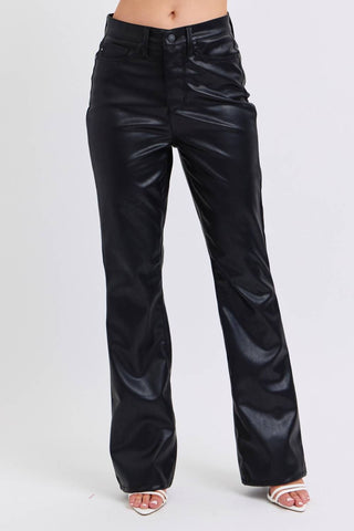 Judy Blue - Faux Leather Bootcut Jeans