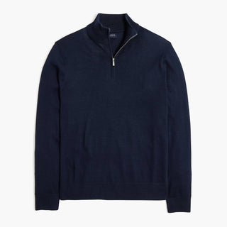 J.Crew - Suéter masculino de lã merino com zíper