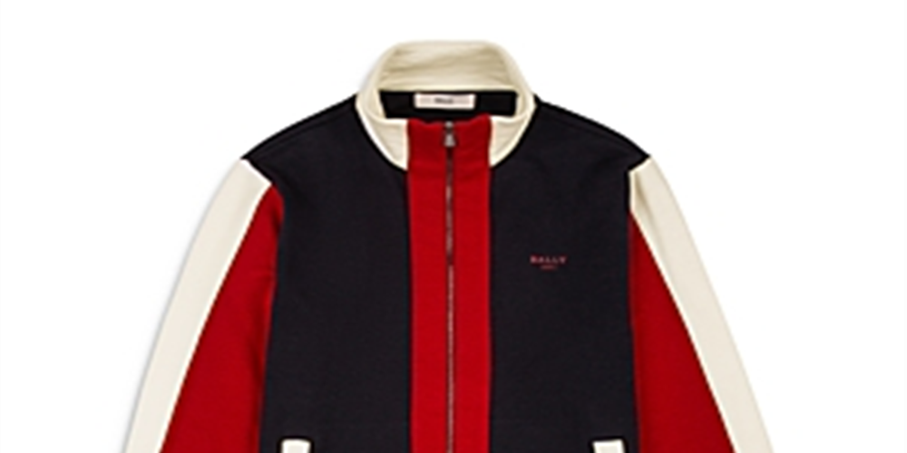 Jaqueta Bally Masculina de Algodão Color Blocked Vermelha Tamanho Médio