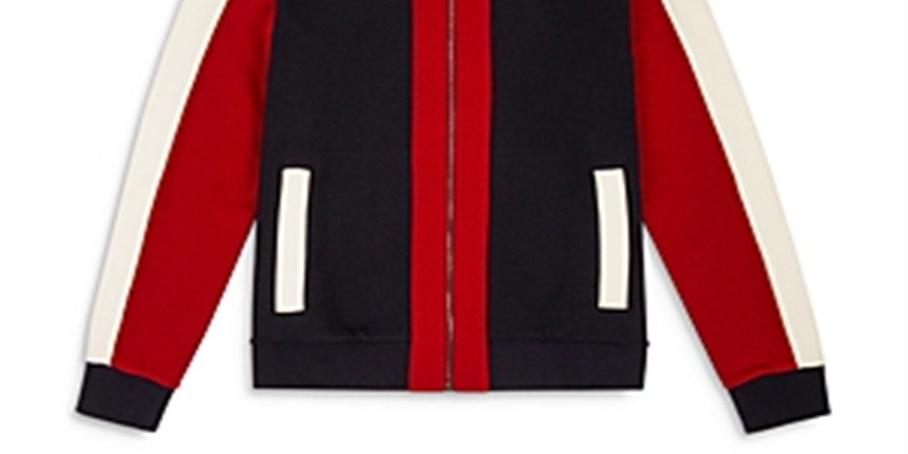 Jaqueta Bally Masculina de Algodão Color Blocked Vermelha Tamanho Médio