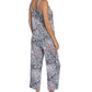 Conjunto de pijama feminino Linea Donatella com estampa de camisola e calça curta, bege, tamanho pequeno