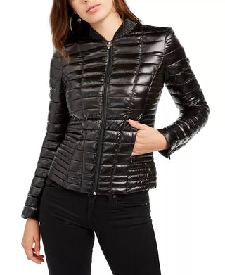 GUESS Women's Vera Puffer Jacket Black Size Large