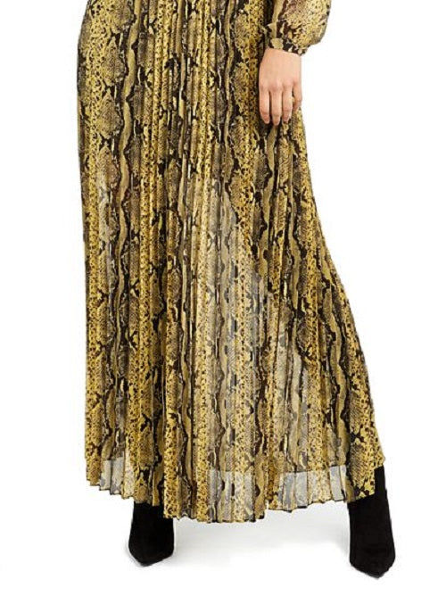 Vestido longo feminino Guss Maya amarelo tamanho grande