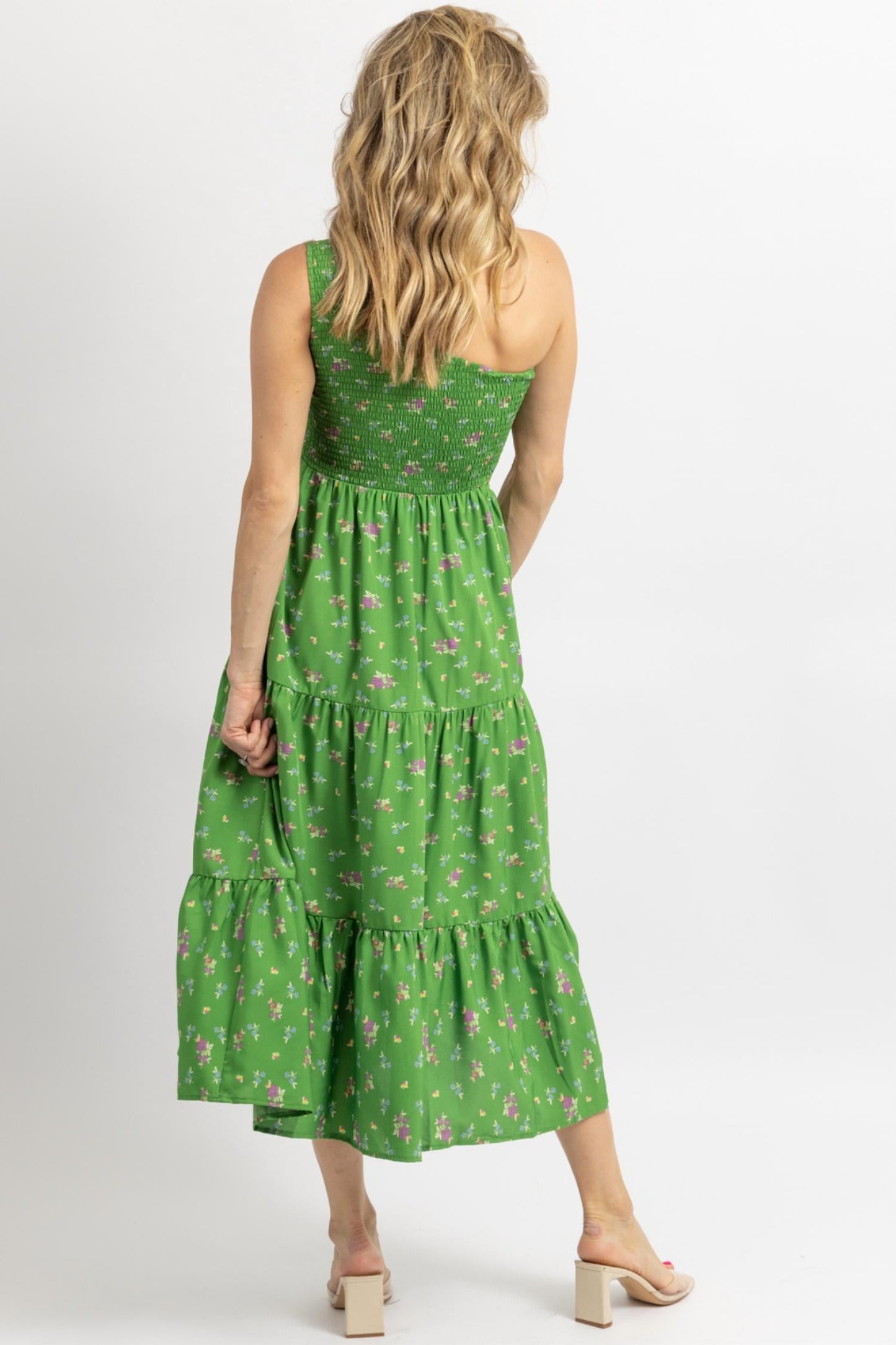 Sundayup - ONE SHOULDER HOLLOW MIDI DRESS